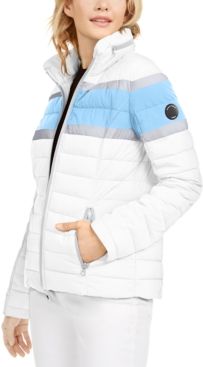 Hooded Colorblocked Water-Resistant Hooded Packable Jacket