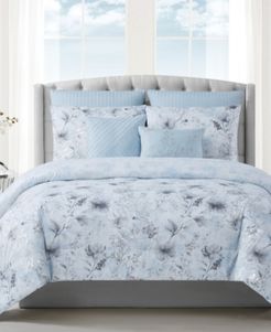 Ava 7-Piece Floral Print King Comforter Set Bedding