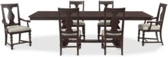 Rosemoor Rectangle Dining Furniture, 7-Pc. Set, (Table, 4 Side Chairs & 2 Arm Chairs)