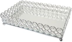 Elipse Crystal Decorative Mirrored Jewelry or Makeup Vanity Organizer Tray