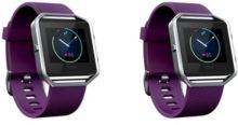 Unisex Fitbit Blaze Purple Silicone Watch Replacement Bands - Pack of 2