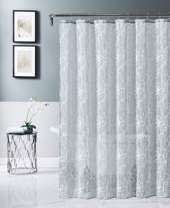 Rita 70" x 72" Chenille Embroidered Shower Curtain Bedding