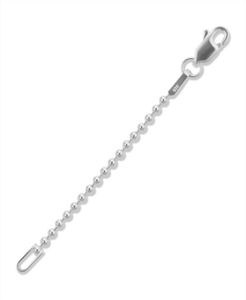 Bead Chain (1.2mm) 2" Extender in Sterling Silver