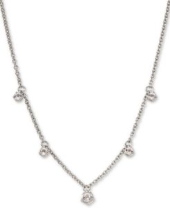 Shaky Crystal Pendant Necklace, 16" + 1" extender