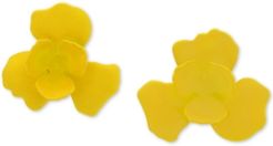 3D Flower Button Earrings