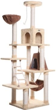 Cat Climber Play House, Cat Furniture with Playhouse and Lounge Basket