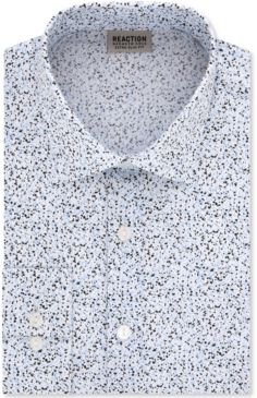 Extra-Slim Fit Non-Iron Performance Stretch Speckled Print Dress Shirt