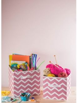 Chevron Print 2-Pc. Storage Bin