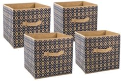 Non-woven Polyester Cube Ikat Square Set of 4