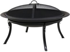Portable Round Bonfire Wood Burning Patio Outdoor Fire Pit Bowl