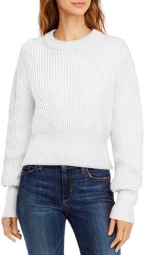 Luna Mozart Cotton Waffle-Knit Sweater