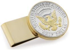 Selectively Gold-Layered Presidential Seal Jfk Half Dollar Stainless Steel Coin Money Clip