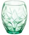 Oriente Double Old Fashioned 17 oz. Cool Green Glasses Set of 6