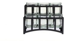 6 Compartment 3 Tier Condiment Server Jar Stand