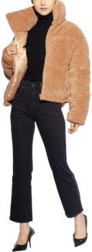Faux-Sherpa Puffer Teddy Coat, Created for Macy's