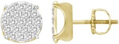 Diamond (1-1/2 ct.t.w.) Earring Set in 10K Yellow Gold