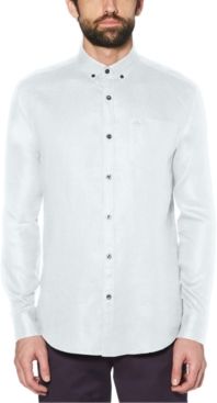 Washed Linen Long Sleeve Button-Down Shirt