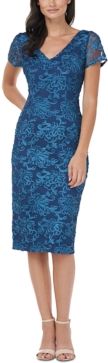 Soutache-Trim Sheath Dress