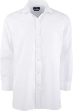 Classic/Regular-Fit Wrinkle-Resistant Solid Pinpoint Oxford Dress Shirt