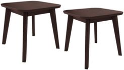 Icaria Modern Wood End Tables, Set of 2