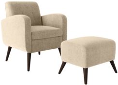 Thom's Arm Chair and Ottoman Set