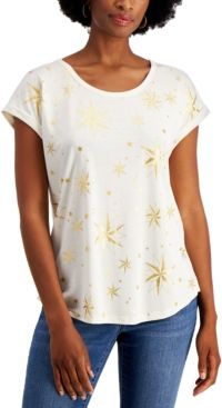 Petite Holiday Graphic T-Shirt, Created for Macy's