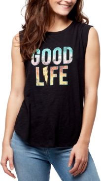 Crossover-Back Graphic Tank Top