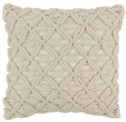 Crochet Decorative Pillow, 18" x 18"