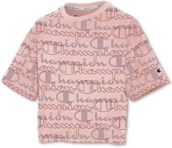 Logo-Print Cropped T-Shirt