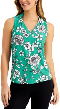 Printed Sleeveless Top