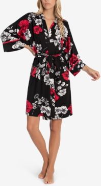 Genevie Floral-Print Wrap Robe