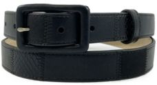 Mixed Textured Belt with Covered Buckle