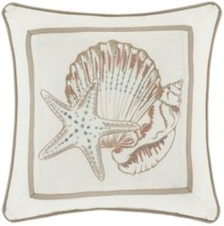 Water's Edge Square Decorative Throw Pillow, 16" x 16" Bedding