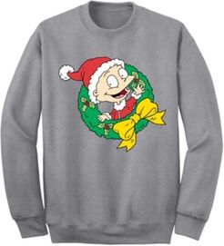 Rugrats Santa Tommy Wreath Crew Fleece Sweatshirt