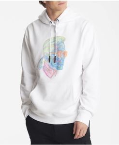 Neon Sketch Print Hoodie