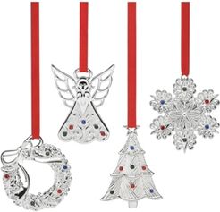 Jeweled Ornament 4-Piece Set