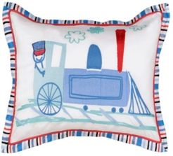 Kids All Aboard Embroidered Decorative Pillow, 14" x 20" Bedding