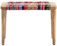 Betsy Colorful Chindi Woven Bench