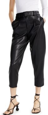Inc Faux-Leather Cropped Pants, Created for Macy's