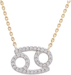 Diamond Zodiac Pendant Necklace (1/10 ct. t.w.) in 14K Yellow Gold