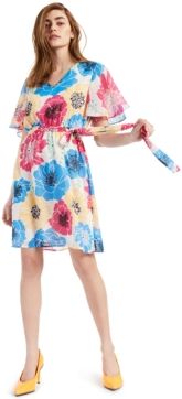 Printed Yoryu Flutter-Sleeve Dress, Created for Macy's