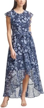 Printed Chiffon Maxi Dress