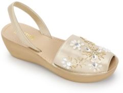 Fine Glass Jewel Platform Sandal Women's Shoes