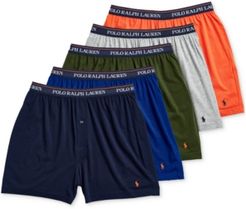 5-Pk. Classic-Fit Moisture-Wicking Knit Cotton Boxers