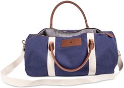 Personalized Canvas and Leather Duffle Bag