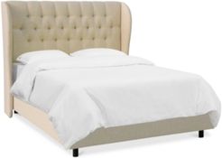 Avery Tufted Wingback Bed - Queen
