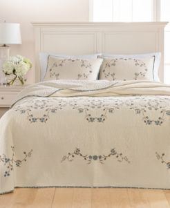 Closeout! Martha Stewart Collection Westminster Vines Cotton Twin Bedspread, Created for Macy's