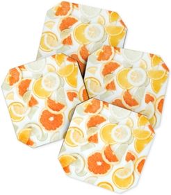 Ingrid Beddoes Citrus Orange Twist Coaster Set