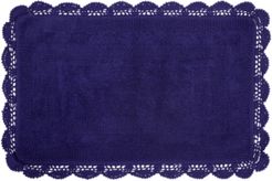 Crochet Cotton Reversible 17" x 24" Bath Rug Bedding