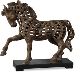 Prancing Horse Antique-Look Sculpture